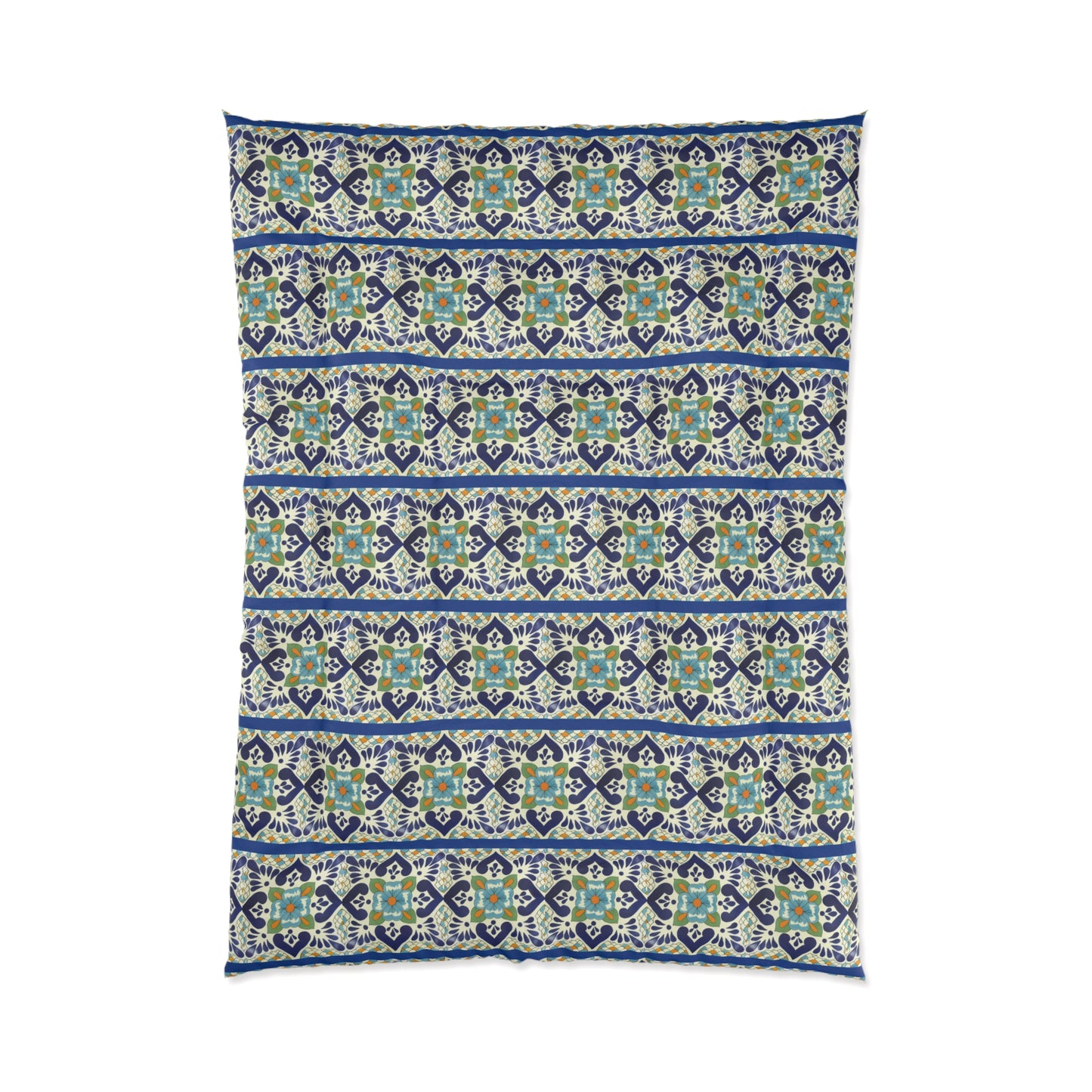 Blue Talavera Tile Style Comforter